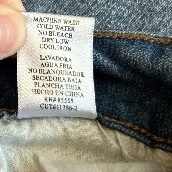 Pistola Ripped Knee Distressed Ankle Zipper Mid Rise Skinny Jeans Stretch Y2K - Picture 9 of 10